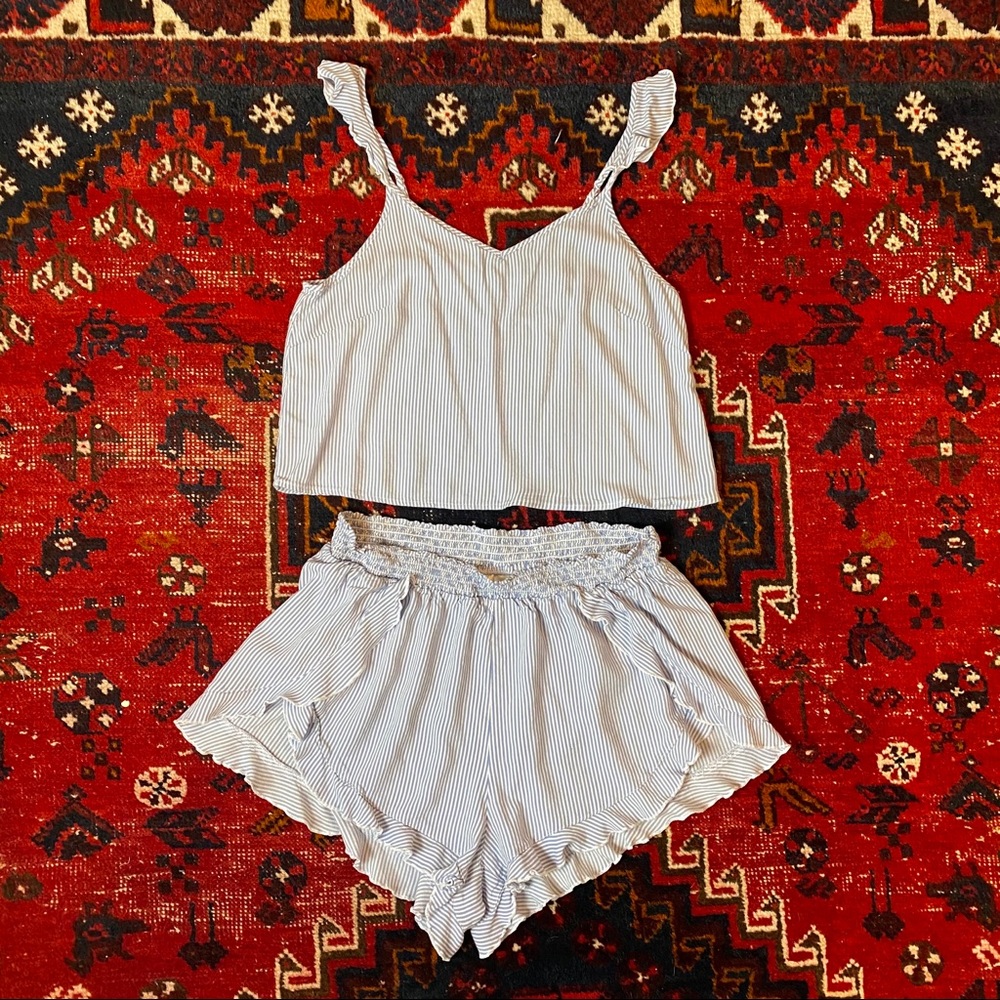 H&M Comfy Pin Stripe Pajama Set